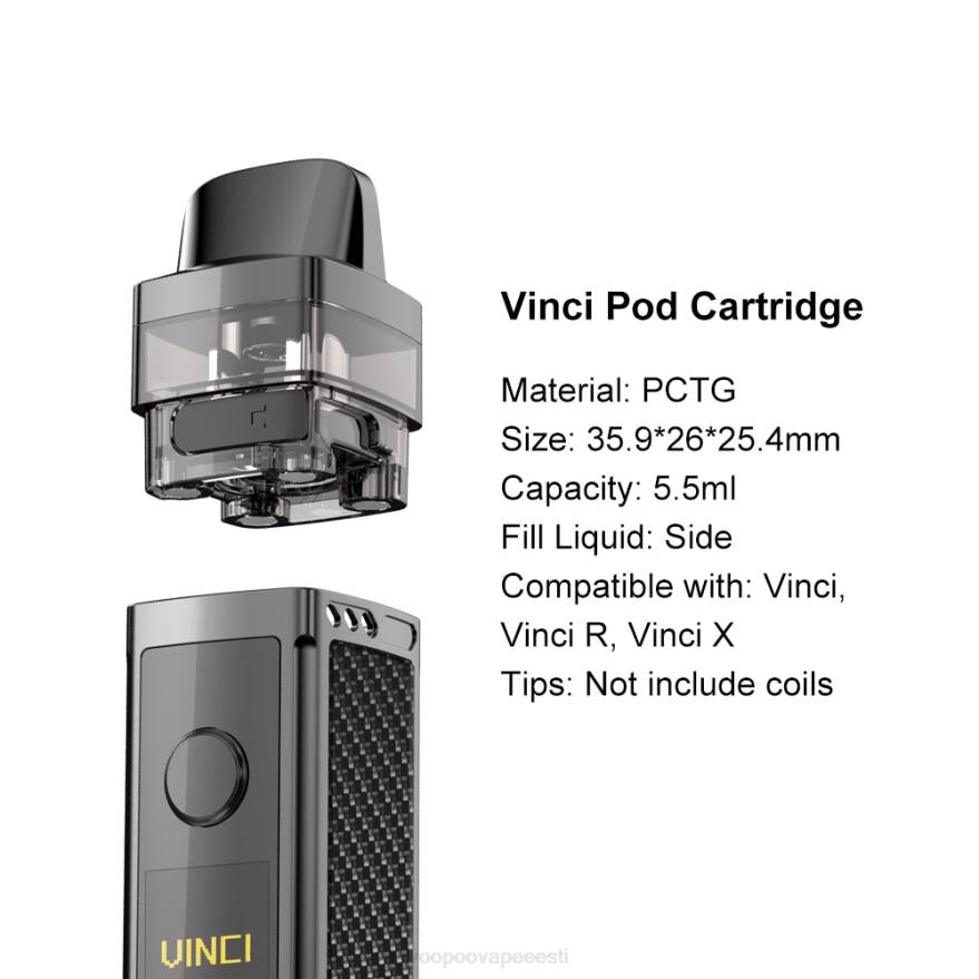 VOOPOO VINCI REPLACEMENT POD (2 tk) must VOOPOO vape price 08L8554