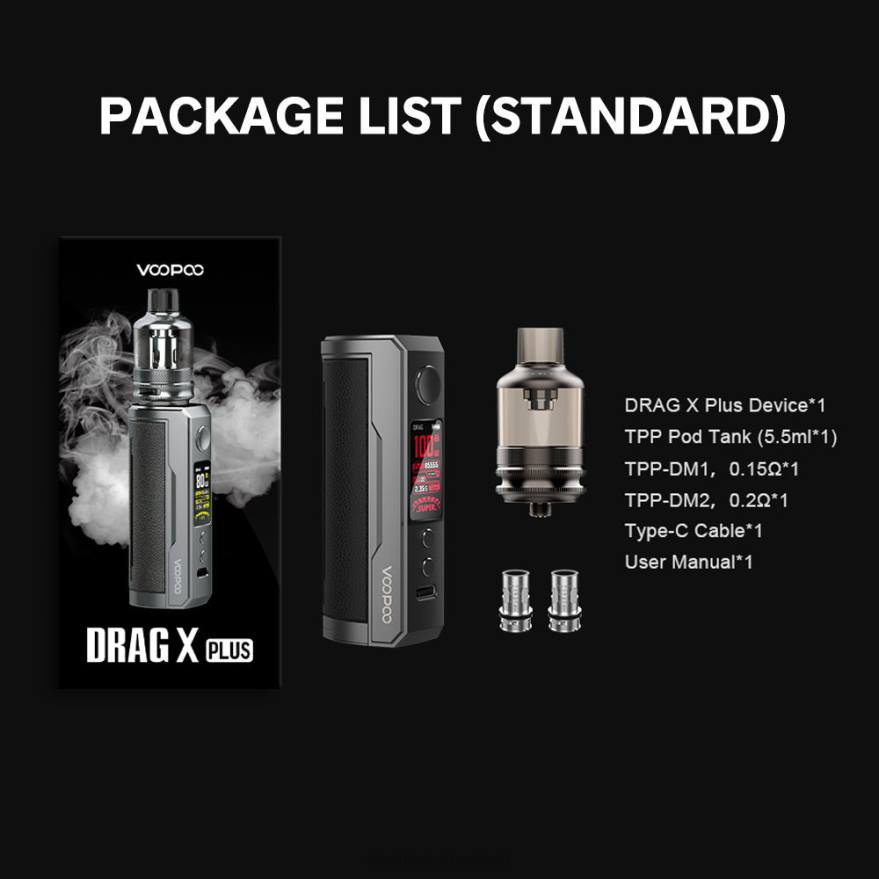 VOOPOO DRAG X PLUS komplekt klassikaline VOOPOO vape price 08L8294