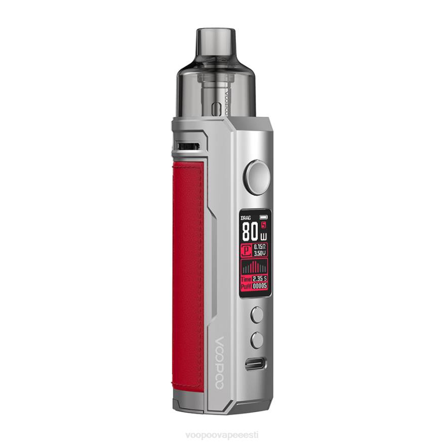 VOOPOO DRAG X pod mod komplekt hõbedane punane VOOPOO vape mod 08L8178
