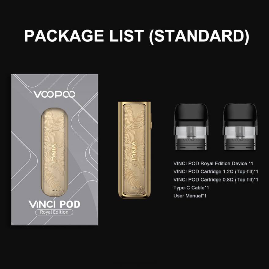 VOOPOO VINCI POD kuninglik väljaanne kuldne leht VOOPOO eesti 08L8343